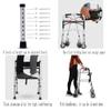 CGCSYZ Lightweight Folding Walker with Seat, Aluminum Alloy, Height Adjustable 79–86 cm view 2