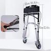 CGCSYZ Lightweight Folding Walker with Seat, Aluminum Alloy, Height Adjustable 79–86 cm view 3