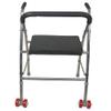 CGCSYZ Wheelchair Walker, Folding Walker for Seniors with Seat, Four-Leg Vintage Walker Stool view 4