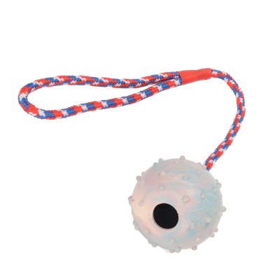 Restokki Rubber Chew Ball for Dogs with Rope