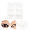 6 White Synthetic Fiber False Eyelashes for Cosplay view 3