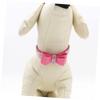 Adjustable Rhinestone Dog Collar with Bow, Pink view 4