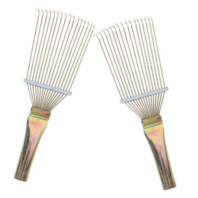 BESPORTBLE 2-Piece Grooming Combs for Horses and Cattle, High-Quality Steel, Non-Slip Handles