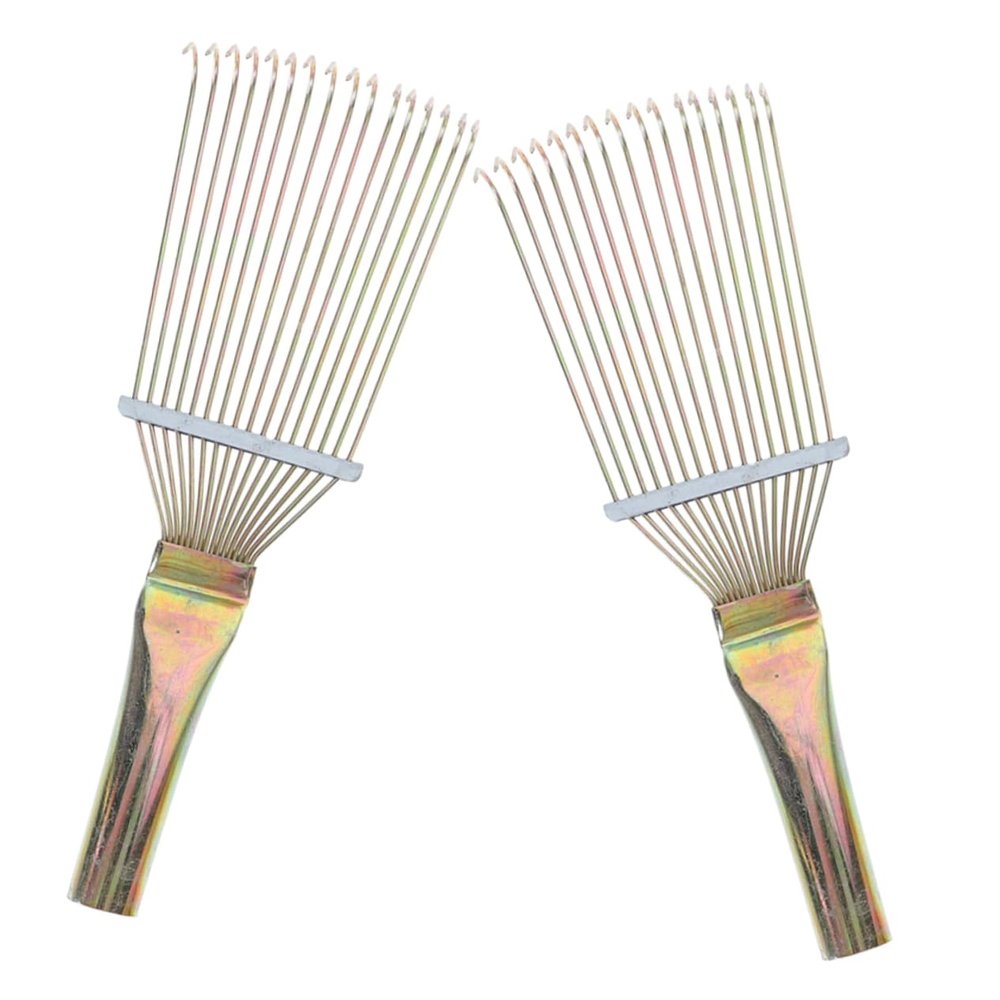 BESPORTBLE 2-Piece Grooming Combs for Horses and Cattle, High-Quality Steel, Non-Slip Handles