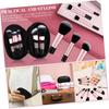 10-Piece Small Makeup Brush Set in Black for Travel view 4