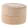 ABOOFAN Round Wooden Tooth Box for Children's Baby Teeth and a Lock of Hair view 1