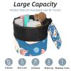 2-Piece Travel Makeup Bag Set, Waterproof, Blue Cute Pigs view 2