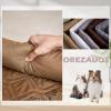 OREZAUQS Washable Orthopedic Dog Bed Sofa Cushion, Khaki, 90 x 120 cm view 3