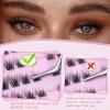 EMEDA Self-Adhesive Cat-Eye Lashes, Glue-Free Lash Cluster Kit, 120 Press-On Lashes with Tweezers (Cateye02) view 4