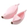 Banana-Shaped Plush Cat Bed, Pink, 40 x 15 x 10 cm view 1
