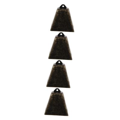 ibasenice 4-Piece Mini Metal Cow Bells for Dogs, Vintage Dog Collar Bells, Christmas Tree Decor and Craft Bells for Parties and Daily Use