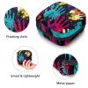Period Kit Pouch for Girls and Women, Abstract Dog and Cat Paw Prints, 1406 Large-Capacity Zippered Menstrual Pad Pouch view 3