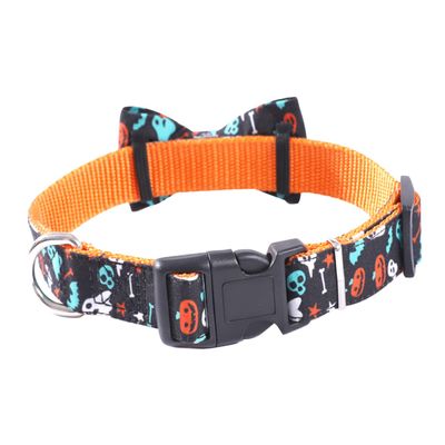 Milisten 1-Pc Halloween Pet Collar with Bow, Adjustable, for Small Dogs