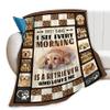 Golden Retriever Print Fleece Blanket for Dogs view 1