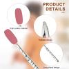 Foldable Back Lotion Applicator with Long Handle, Gray + Pink view 3
