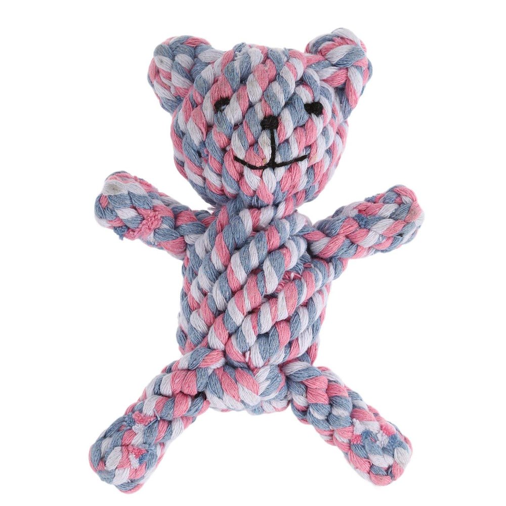 dissot Popular Bear Chew-Knot Toy, Durable Cotton Rope for Puppies and Dogs