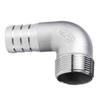 Stainless Steel 90° Elbow Fitting, 1 Piece, 8–25 mm Hose Barb × 1/4–1 in Male Thread view 2