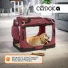 CADOCA Foldable Dog Carrier XXXL, 101 x 70 x 70 cm, Dark Red view 3
