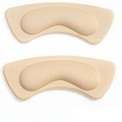 4x Self-Adhesive Beige Heel Protectors with Padding – 2 Pairs of Foam Heel Cushions – Multicolor – One Size – by Heble