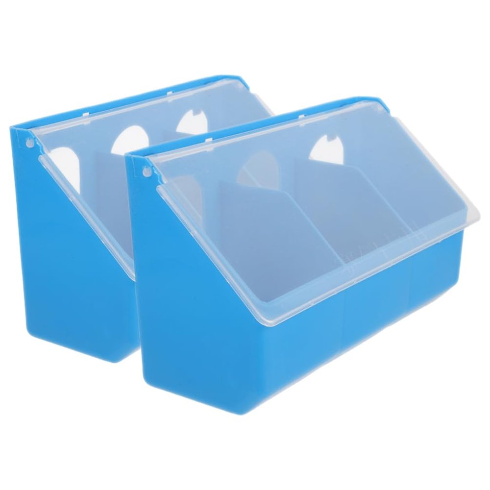 POPETPOP 2-Pack Plastic Pigeon Feeders with Secure Lids
