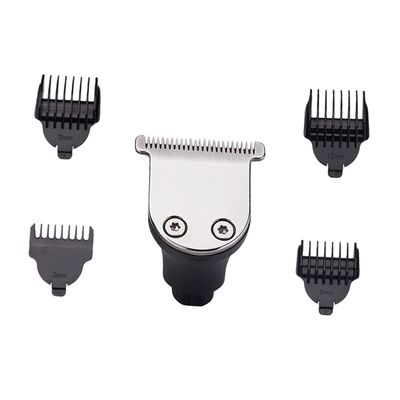 Mikinona Metal Beard Trimmer Head for Electric Beard Shaver, 4 Guide Combs, Silver