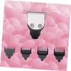 Mikinona Metal Beard Trimmer Head for Electric Beard Shaver, 4 Guide Combs, Silver view 2