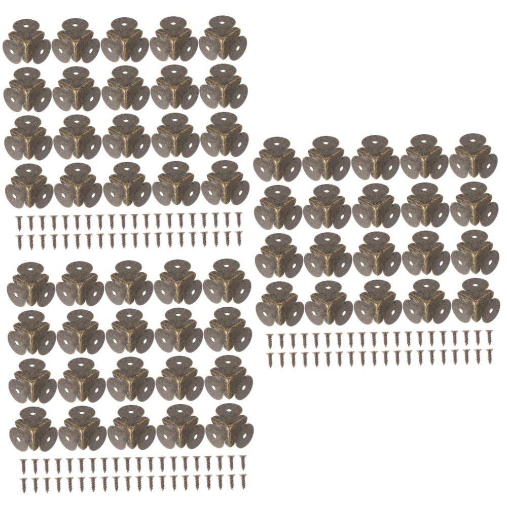 SOIMISS 60-Piece Retro Triangular Metal Corner Protectors