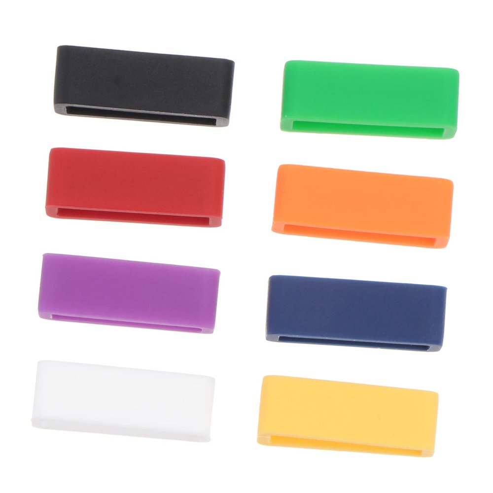 KITANDOVE 8-Pack Silicone Rings for Watch Bands, Anti-Fall Holders, Gray, 20 mm