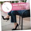 TOGEVAL 2 Pairs Transparent Shoe Straps for Women's High Heels view 4