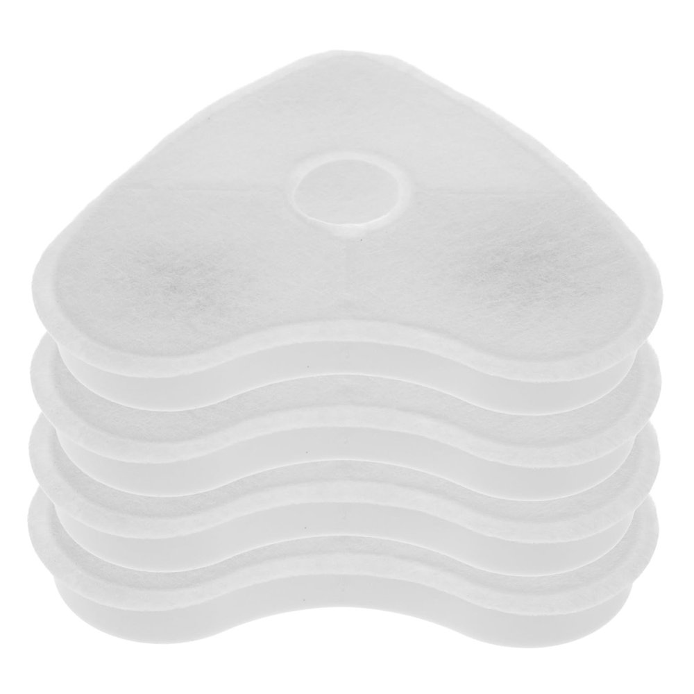 TOGEVAL 4-Piece Pet Water Fountain Filters, Heart-Shaped