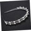 FRCOLOR 1pc Double-Layer Pearl Headband for Weddings and Festive Occasions view 4