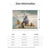 203 x 152 cm Wild Animal Horse Pattern Fleece Blanket view 2