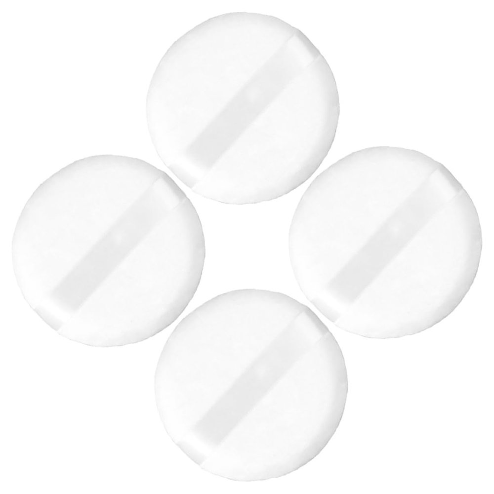PLAFOPE 4-Piece Large Flocked Powder Puffs for Loose Makeup Powder