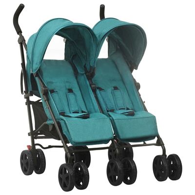 Willood Tandem Twin Stroller, Sibling Stroller, Green Steel
