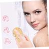 Brown Wooden Facial Cleansing Brush with Bristles for Face and Scalp view 3