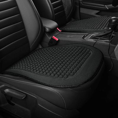 LHZPGC Car Seat Cover, Cooling Cushion for Mazda 6 Atenza GH 2007–2011, Breathable Ice Silk Seat Protector, B-Black, 2-Piece Cushion