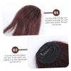 FRCOLOR 3-Piece Clip-In Fake Bangs Hair Extensions, High-Temperature Fiber, Natural Look, for Everyday Wear, Parties and Special Occasions, Color view 2