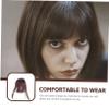 FRCOLOR 3-Piece Clip-In Fake Bangs Hair Extensions, High-Temperature Fiber, Natural Look, for Everyday Wear, Parties and Special Occasions, Color view 4
