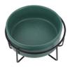 Parliky Ceramic Pet Bowl with Non-Slip Stand, 13 cm, Green view 1