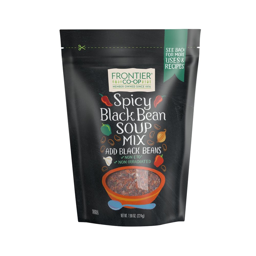 Frontier Spicy Black Bean Soup Mix Pouch, 224 mL