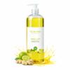 YAMUNA NATURAL BEAUTY Massage Oil, 100% Plant-Based, Ginger-Lime, Paraffin- and Paraben-Free, 1,000 ml, Free Dispenser view 1