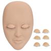 Face Mannequin for Eyelash Extensions, 3 Pairs of Removable Eyelids, Single-Layer Practice Face view 1