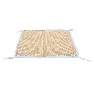 CIYODO Small Pet Hammock with Space-Saving Design, Breathable Straw and Sturdy Iron Hooks