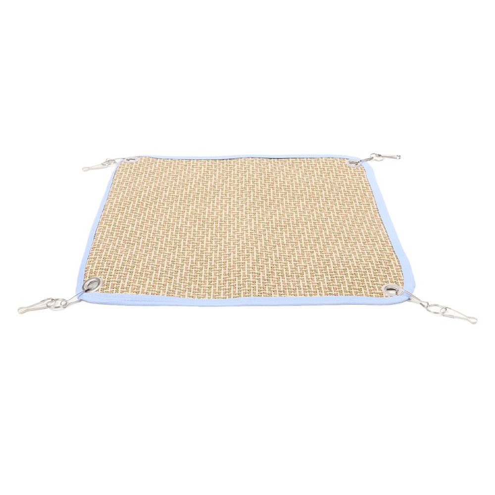 CIYODO Small Pet Hammock with Space-Saving Design, Breathable Straw and Sturdy Iron Hooks