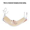 CIYODO Small Pet Hammock with Space-Saving Design, Breathable Straw and Sturdy Iron Hooks view 2