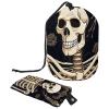 2-Piece Dark Skull Cosmetic Bag Set, Waterproof Travel Makeup Bags, 9.9 x 6.9 in and 6 x 3.5 in view 1