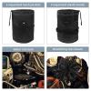 Travel Cosmetic Bag with Drawstring, Makeup Bag, Waterproof Retro Motorcycle Design, 9.9 x 6.9 in / 25.2 x 17.6 cm; 6 x 3.5 in / 15.2 x 8.8 cm view 3