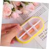 Oval 6-Compartment Plastic Pill Box, 2 Pcs, Portable view 3