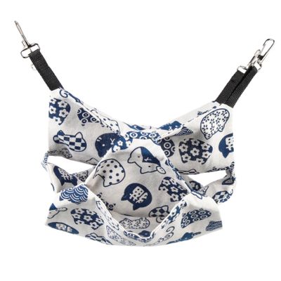 Parliky Summer Small-Animal Hammock, Cotton and Linen, Double-Layer Design