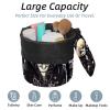 2-Piece Cosmetic Bag Set, Travel Makeup Pouches, Waterproof, Drawstring, Skeleton Pattern view 2